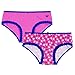 Lucky & Me Ava Little Girls Bikini Underwear, Love & Peace Print, 6 Pack, Tagless, Soft Cotton, 9/10