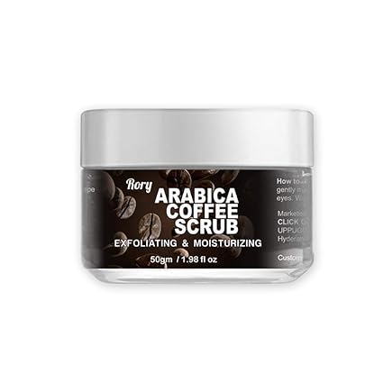 Rory Arabica Coffee Scrub, Caffeinated Face Scrub Vitamin E | Tan Removal | Oily/Normal Skin | Paraben & SLS Free 50gm