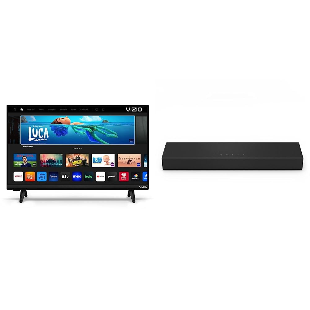 VIZIO 24-inch D-Series Smart TV & 2.0 Home Theater Sound Bar Bundle