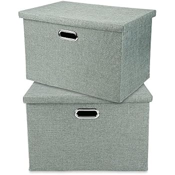 Amazon.com: Livememory Storage Box Decorative Storage Bin ...