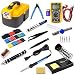 Ziss Soldering Iron Tool Kit Electronics Adjustable Temperature Welding Tool With Digital Multimeter 5pcs Soldering Tips and 328pcs Heat Shrinkable Tube