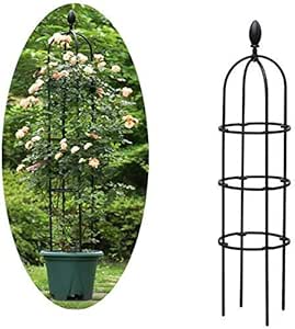 YUE Soporte de Flor de obelisco de jardín, Soportes de Metal para