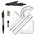 VQVAAQ Drawing Compass Protractor Triangle Rulers