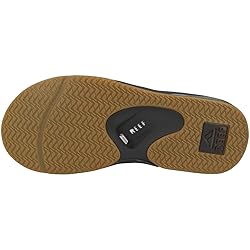 Reef Men's Sandals, Fanning, Black/Silver, 12