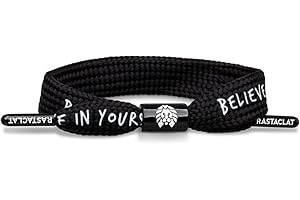 Rastaclat Motivational Bracelets for Men and Women of All Ages - Originals Collection | Adjustable Stackable Single Lace Bracelets Made by Hand | Great Gifts for Men, Women, Teens, Kids & Couples