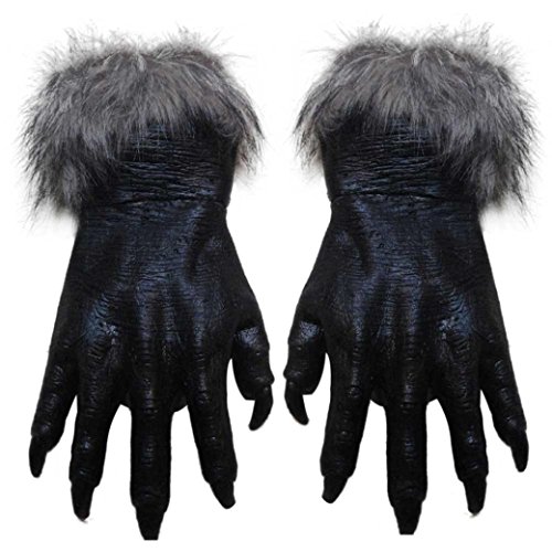 Voberry® 1 Pair Adult Halloween Wolf Gloves Coss Play Latex Gloves