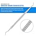 IBEET Ingrown Toenail File,Curved End,Textured Grip,Double Sided Nail File Cleaner