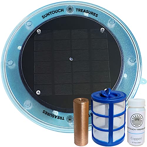 SUNTOUCH TREASURES Solar Pool Ionizer Floating Water Cleaner and