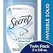 Secret Original Shower Fresh Scent Women's Invisible Solid pH Balanced Antiperspirant and Deodorant Twin Pack, 5.2 Ounce
