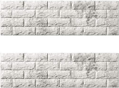 Amazon Dream Sticker クッションシート フォームブリック レンガ 壁紙リフォーム 立体シール 簡単diy グレー 99cm 29cm 2枚セット ウォールステッカー オンライン通販