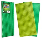 Play Build Baseplate Brick Set 2 Pieces 10 x 20 Inch Base Plates Compatible With Most Major Brands