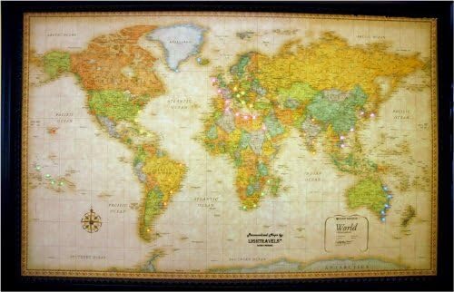 Lightravels Classic World Illuminated Map by Lightravels