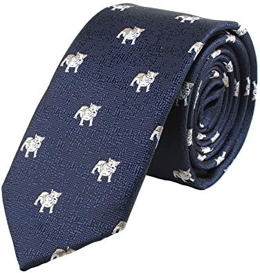 Casual Skinny Ties for Men Animal Neckties Woven Polyester Ties 2.36" Wide