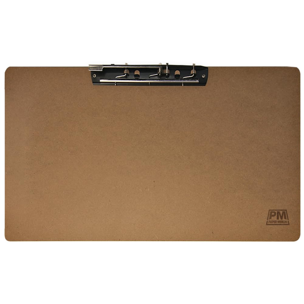 Paper Merlin Ledger Clipboard 11'' x 19'' - Horizontal MDF 11x17 Clipboard with Large Clip (1 Pack)