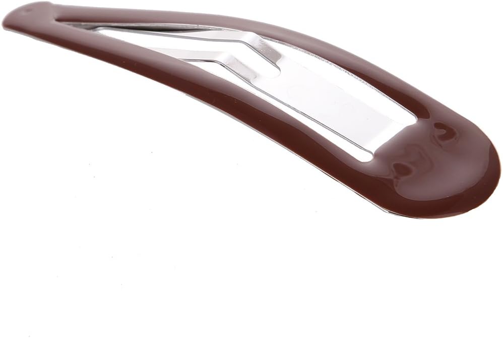 LONEEDY Pack of 10 Large Metal Stoving Varnish Hair Snap Clips,3.5 inch Long No-slip Hair Clips Barrettes For Women and Girls (Brown) - Image 3