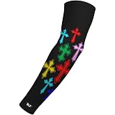 SLEEFS Faith Collection Football Arm Sleeve for Compression Support | Faith-inspired design combines performance and religious expression; moisture-wicking stretch fabric for sports and play.