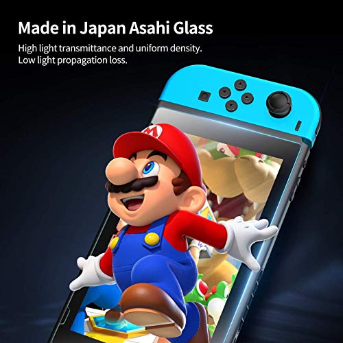 SmartDevil-[3 Pack] Screen Protector Tempered Glass for Nintendo Switch,Transparent HD Clear Anti-Scratch Screen Protector Compatible Nintendo Switch,[Enhanced Edition] 2.5D arc edge tempered film