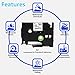 Labelife 9mm Label Tape TZe-221 Replace for Brother P Touch TZe TZ Tape 9mm 0.35 Laminated White Label Tape TZe221 Work for Brother Ptouch Label Maker PT-D210 PT-H110 PT-D220 PT-D400, 3/8 Inch, 4-Pack