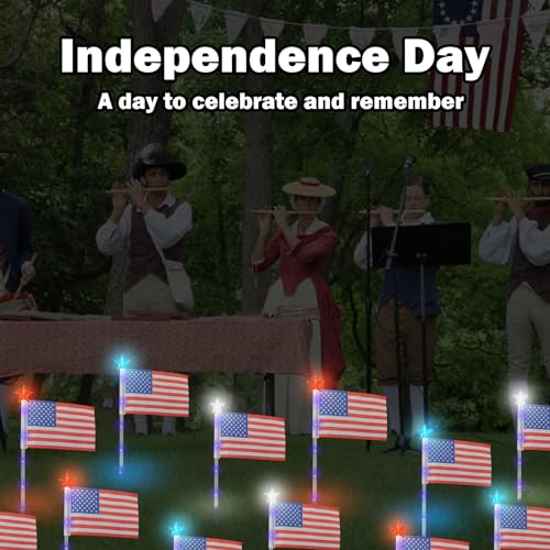 X-GiftKey 4th of July Decorations Outdoor American Flag Lights, 6-Pack Red White and Blue Solar Stars Lights with 6 USA Flags & 30LED,Bright Patriotic Pathway Lights for Memorial Day Yard Lawn Decor