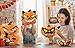 Halloween Pumpkin Decorating Kits,12 Sheets,66 Pcs,Makes 24 Pumpkins(12 Designs)- Halloween Party Supplies Trick or Treat Party Favors