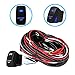 FIERYRED 2 Lead LED Light Bar Wiring Harness Kits, 12V/40A, 12FT Frog Light Wiring ON-Off Laser Rocker Switch, 2 Years Warranty