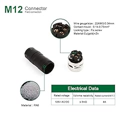 ECARCONETS M12 Sensor Connector 5 Pin Female A