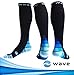 Compression Socks (1 pair) for Women & Men by Wave - Best For Running, Athletic Sports, Crossfit, Flight Travel, Maternity Pregnancy, Nursing