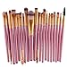 KOLIGHTSet of 20pcs Pro Makeup Set Powder Foundation Eyeshadow Eyeliner Lip Cosmetic Brushes (Pink+Gold) primary