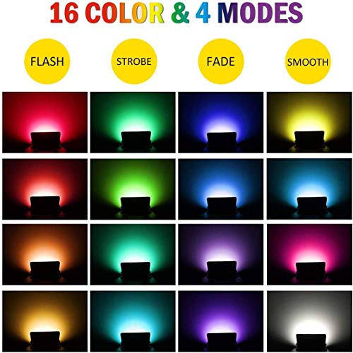 T-SUNUS RGB LED Strahler 100W, RGB Strahler Outdoor RGB LED Fluter IP65 Wasserdicht LED Strahler Außen RGB mit Fernbedienung 16 Farben und 4 Modi für Party Garten Festival Deko Weihnachten – Bild 3