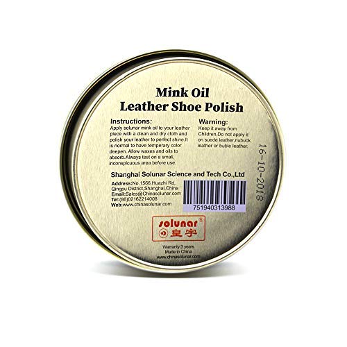 Solunar Mink oil leather conditioner,restorer,Softener,All natural|Unisex|Non toxic|Waterproof|Mildew-proof|Conditioning,100ml for leather Shoes,Boots,Couch,Jacket,Baseball Glove - Thumbnail 5