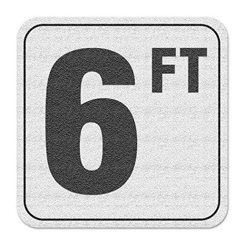 Aquatic Custom Tile Vinyl 3M Adhesive Swimming Pool Deck Depth Marker 6 FT, 4 inch Font