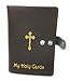 My Holy Cards Brown Gold Stamped Leatherette Prayer Card Holder