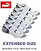 PUMA Men's Extended Size Low Cut, No Show Socks 6-Pair 10-13