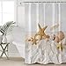 Vandarllin Unique Starfish Seashell Beach Theme Shower Curtain Waterproof Polyester Fabric 66