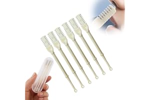 PETUPS Nasal Hair Cutter, 2024 Upgraded Double Sided Nose Hair Knife, Portable Nose Hair Removal Tool, 360 Degree Rotating Manual Nose Hair Trimmer for Women Men (Beige-6pcs)