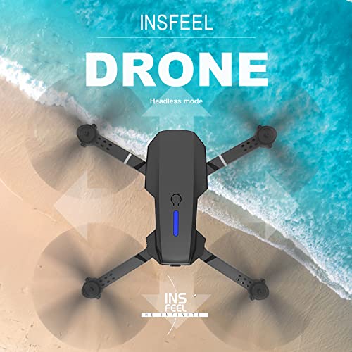 Mini Drone with Camera for Adults - Christmas Toy Gift for Teenage Boy Girl Kids Beginner Age 8-10-12 Years Old - RC Quadcopter Multirotors | Foldable UAV | WiFi HD FPV Live Video | One Key Take Off/Land | Altitude Hold | Headless Mode | 36