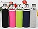 BONISON Stylish Top Level Quality Environmental Borosilicate Glass Water Bottle with Colorful Nylon Sleeve (18oz)