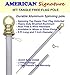 American Signature Flag Pole 5 Ft - Aluminum Spinning Tangle Free Flagpole for Sale! - Wall Mount Flagpole for Residential or Commercial. (White, 5')
