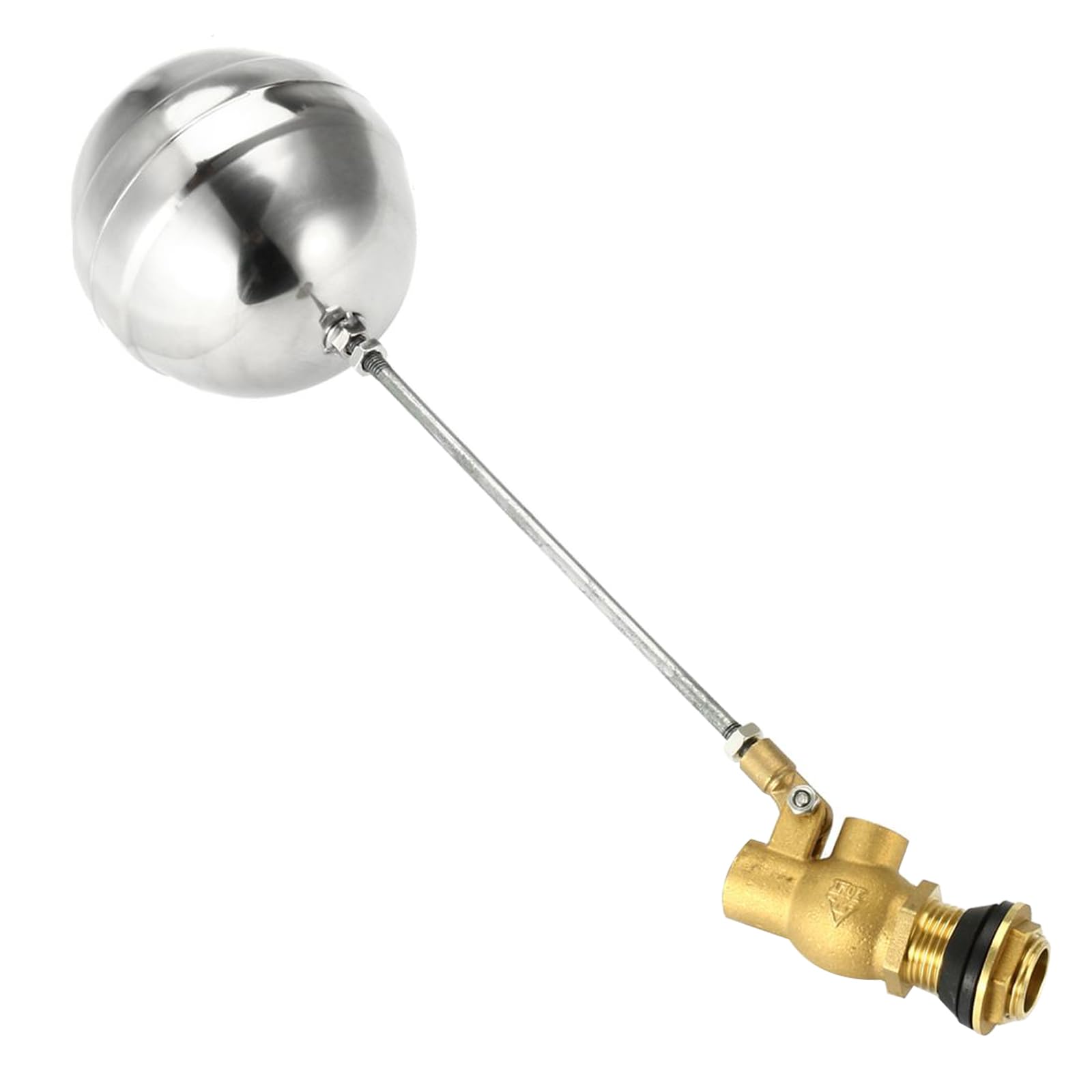 Float Valve 1PCS Ball-Cock Valve Brass Automatic Float Ball Valve for Water Trough, Humidifier, Fountain, Aquarium, Pond, Animal Waterer (G1/2" DN15)
