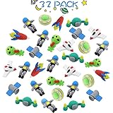 GeeVen 32 PCs Pencil Erasers Outer Space Erasers Puzzle Erasers for Kids Party Favors Supplies