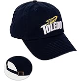 Desert Cactus University of Toledo Baseball Hat UT Rockets Brimmed Embroirderd Hats Cap Adjustable Cloth Strap Adult (Style A) Blue