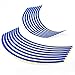 Reflective Blue Wheel Decal Sticker Stripes Rim Tape Decals for 17