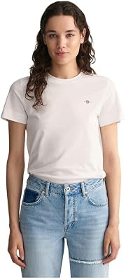 Camiseta para Mujer REG Shield SS, Color Blanco, estándar, Blanco, XS
