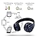 Student Wireless Bluetooth Headphones,Votones Adjustable Big Children Bluetooth headset, Adult Lightweight Fold-able Over Ear Earphone with Microphone(Blue)