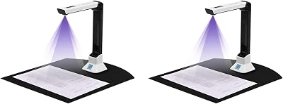 Bcowtte 2X 8MP HD USB Document Camera Scanner with Stand for Teachers A4