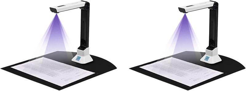 Bcowtte 2X 8MP HD USB Document Camera Scanner with Stand for Teachers A4