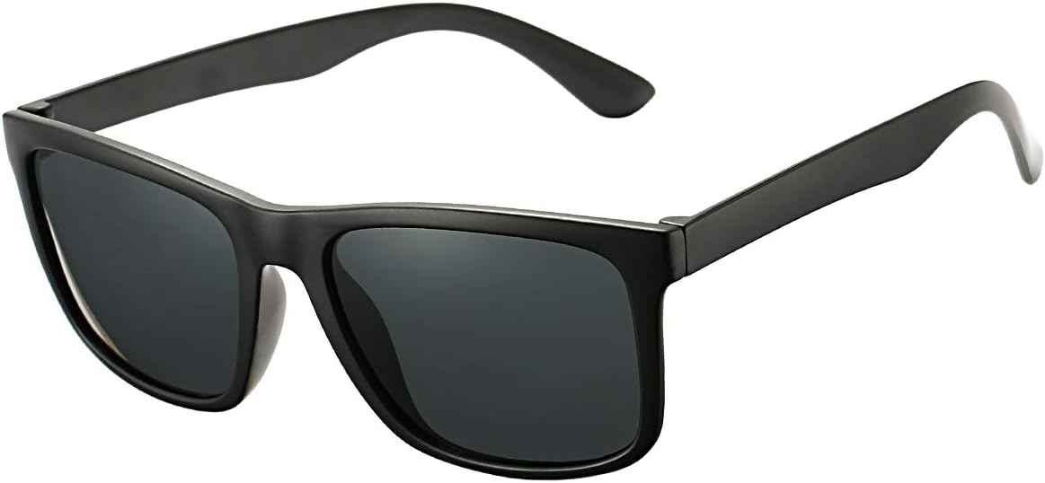 DeBuff Unisex Polarized Sunglasses Classic Retro Sun Glasses, Unbreakable TR90 Frame