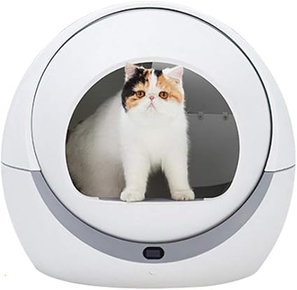 Lkihah Bac A Litiere Pour Chat Toilette Automatique De Chat D Animal Familier Litiere Intelligente De Nettoyage De Rotation D Induction De Chats Pot De Sable Electrique Amazon Fr Sports Et Loisirs
