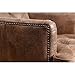 Abbyson Living Misha Tufted Fabric Accent Chair in Antique Brown