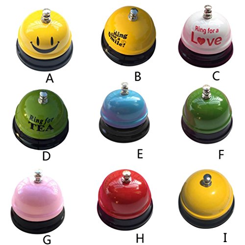 Big Call Bell, 2.95 Inch Diameter, Chrome Finish, All-Metal Construction, Desk Bell Service Bell for Hotels, Schools, Restaurants, Reception Areas, Hospitals, Warehouses by Molyveva (E)